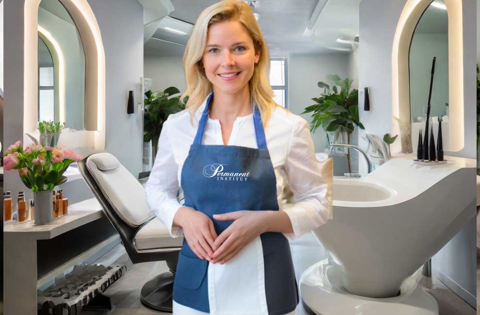 Profesionální pedikérka na vybavení pedikérského salonu